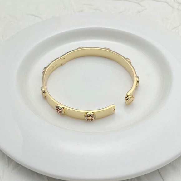 Tory Burch Elegant Gold and diamond Bangle - Picture 2 of 11